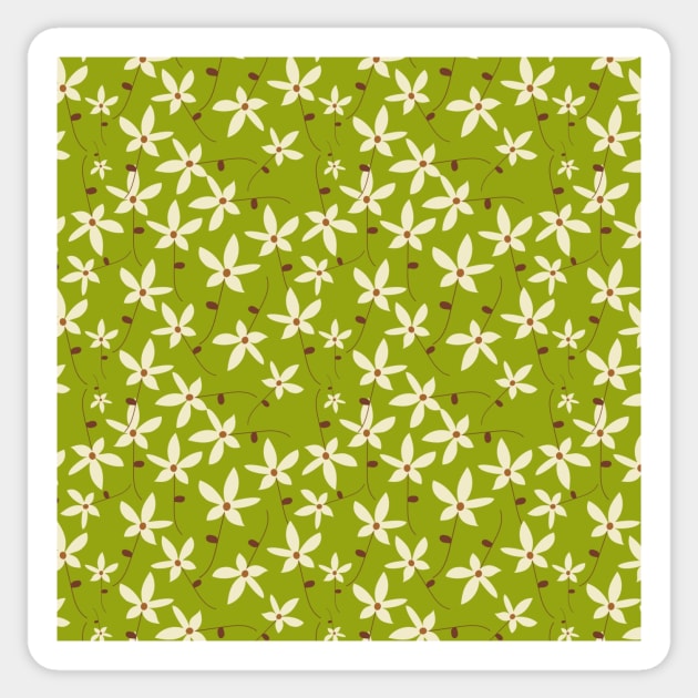 Green Floral Pattern Sticker by FloralPatterns